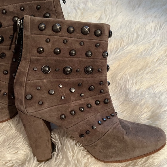 Badgley Mischka Suede Studded Booties - Picture 2 of 12
